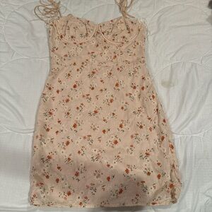 Altar'd State Peach Floral Dress